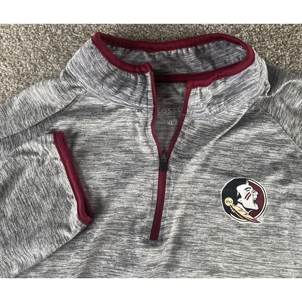Colosseum Athletics Florida State Seminoles 1/4 Zip Pullover Jacket Mens XL NCAA